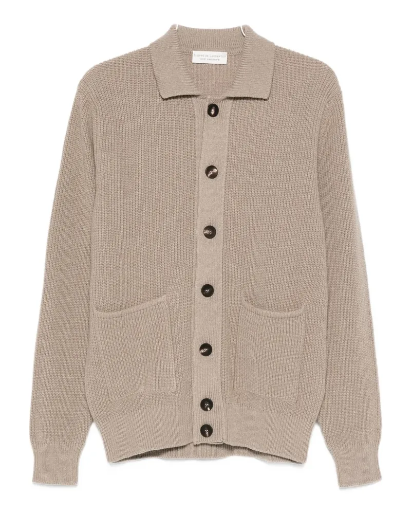Filippo de Laurentiis pocket buttoned cardigan - Nude Nude