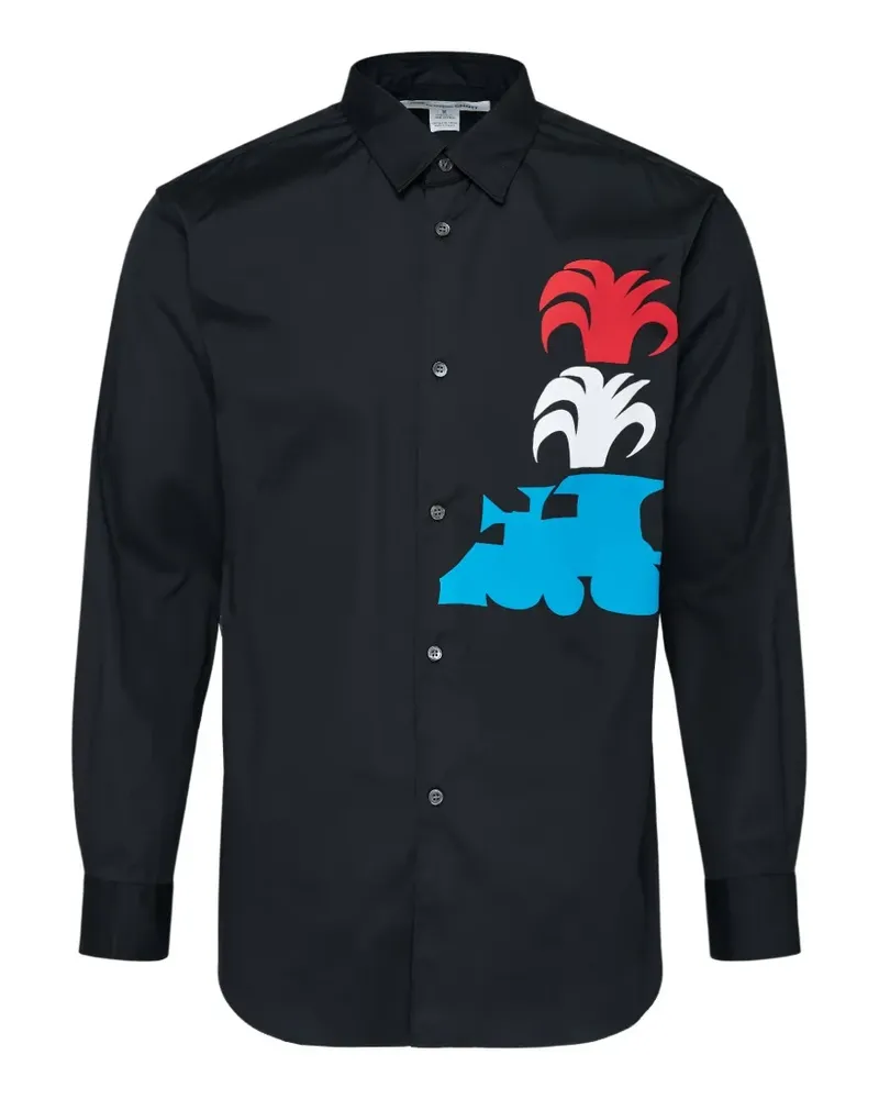 Comme des Garçons Hemd mit grafischem Print - Schwarz Schwarz