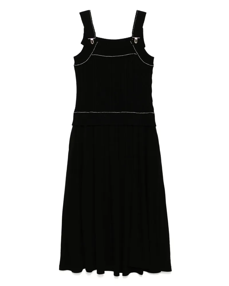 Yohji Yamamoto Ärmelloses Kleid - Schwarz Schwarz