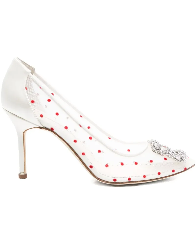 Manolo Blahnik Hansigi Pumps 95mm - Weiß Weiß