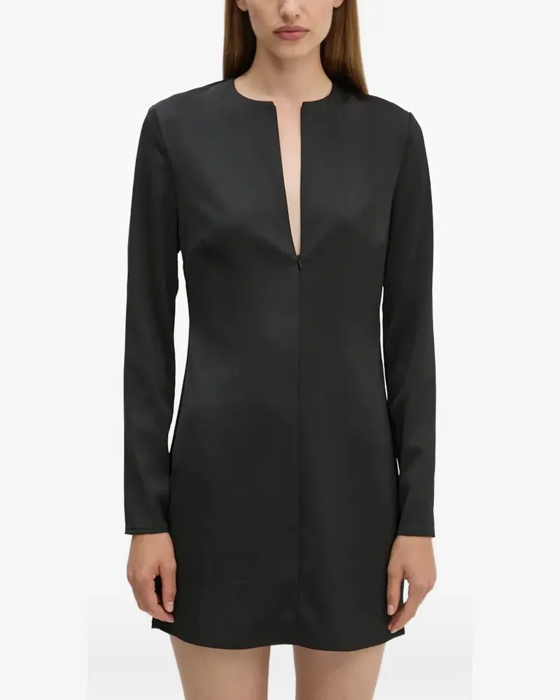 Day Birger et Mikkelsen Sonya V-neck long-sleeve mini dress - Schwarz Schwarz