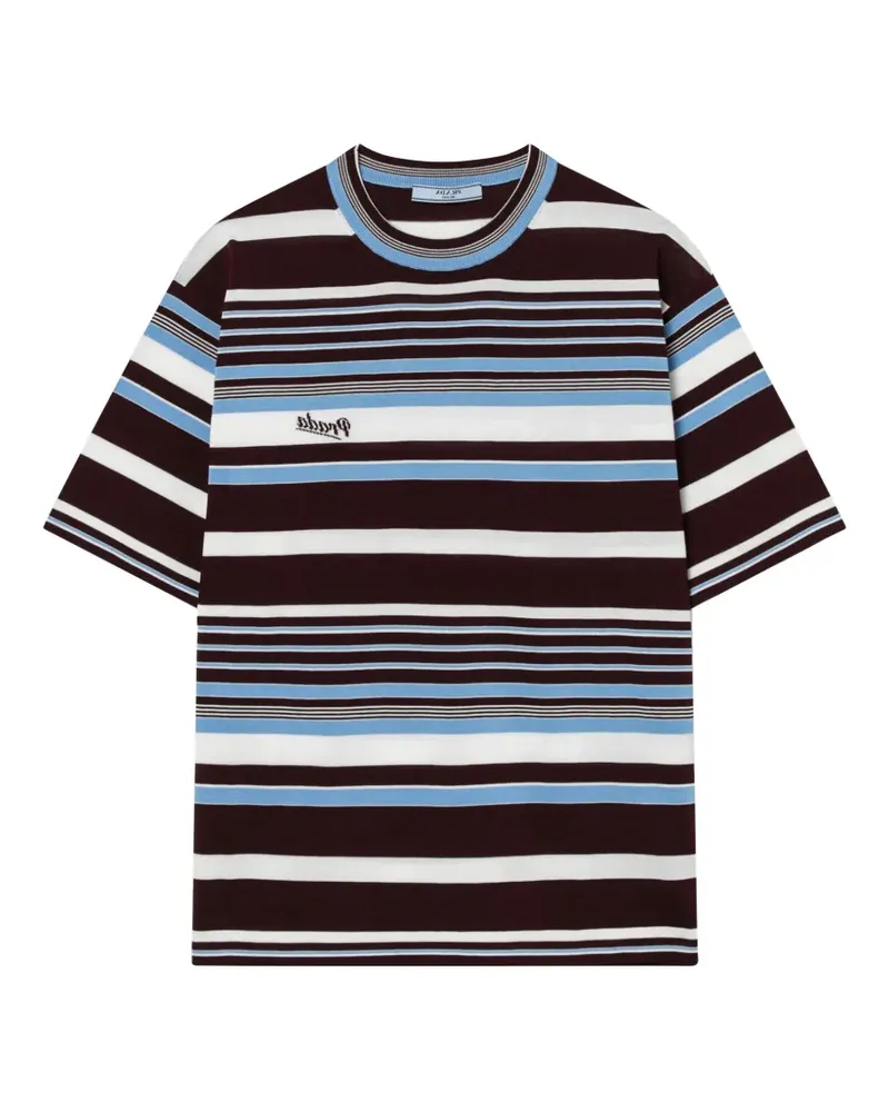 Prada striped cotton crew-neck sweater - Rot Rot
