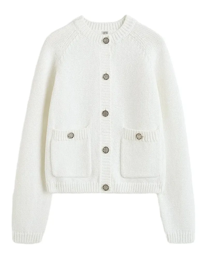 Totême Cardigan mit gehämmerten Knöpfen - Weiß Weiß