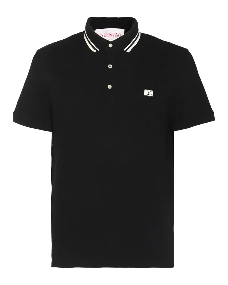 Valentino Garavani VLogo Signature Poloshirt - Schwarz Schwarz