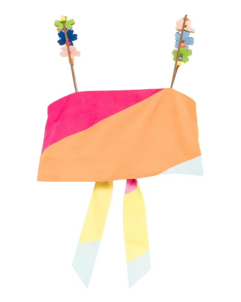 Mira Mikati Top mit Blumenriemen - Mehrfarbig Mehrfarbig