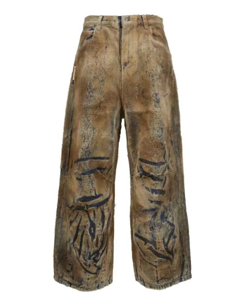 Napapijri x PDF Leggenda Hose mit beflocktem Pelz - Braun Braun