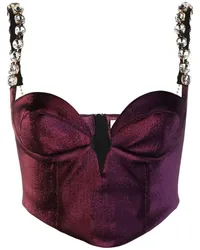 Area Bustier-Top mit Muschelschalen Violett