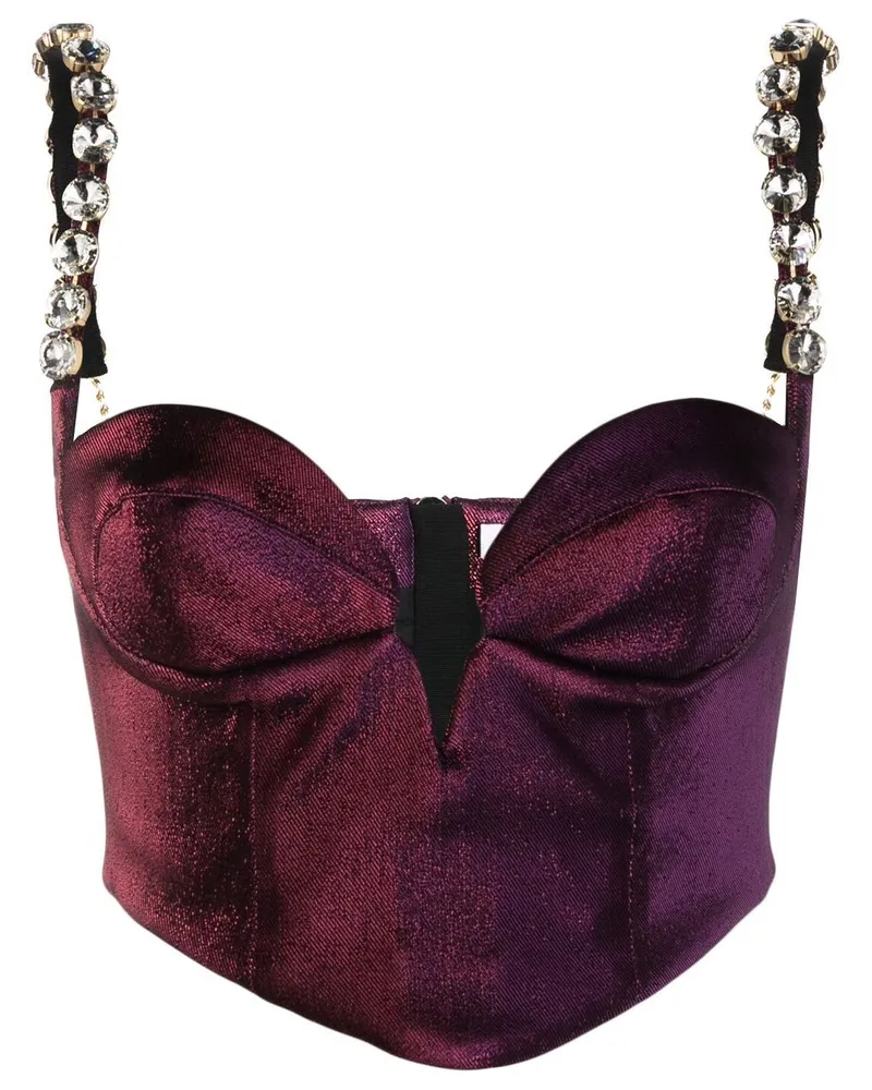 Area Bustier-Top mit Muschelschalen - Violett Violett
