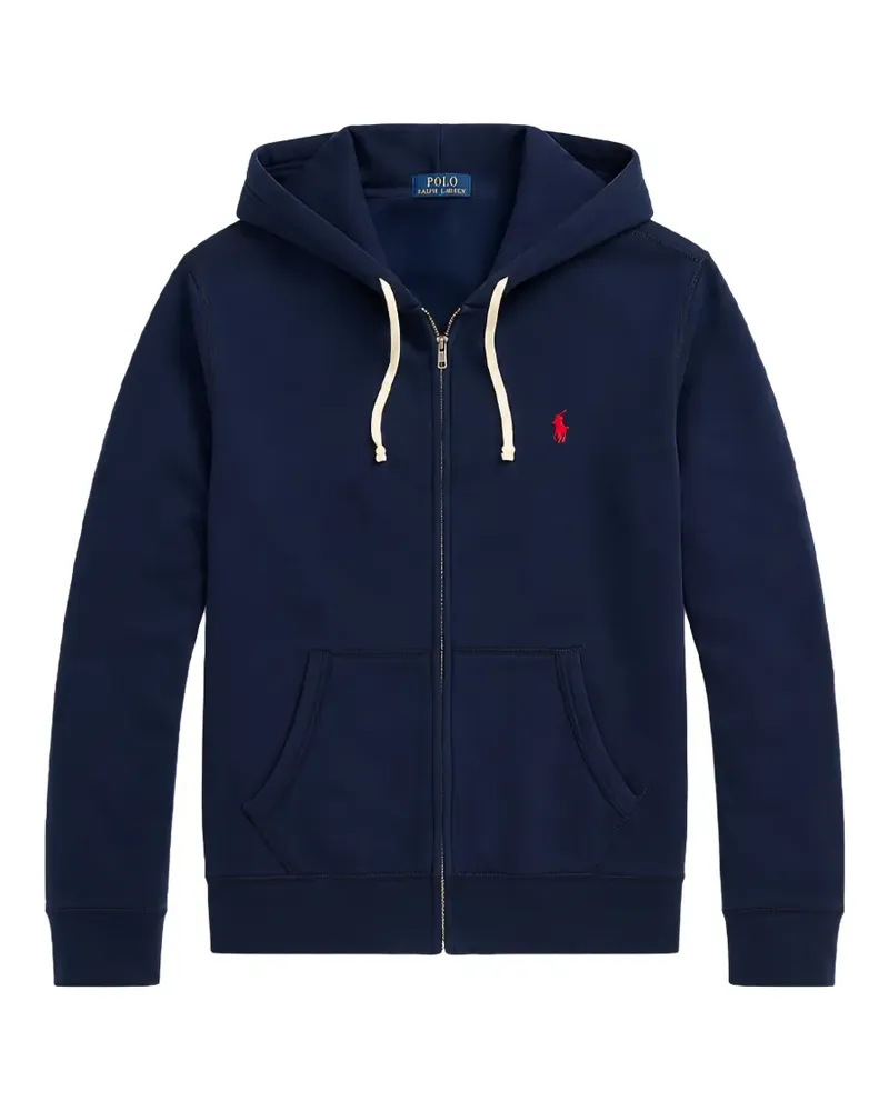 Ralph Lauren logo-embroidered zip-up hoodie - Blau Blau