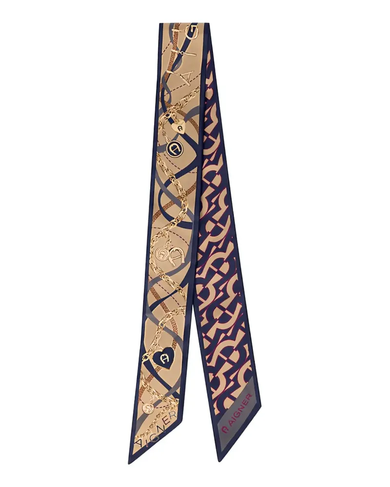 Aigner Seasonal S Schal mit Monogramm-Print - Nude Nude