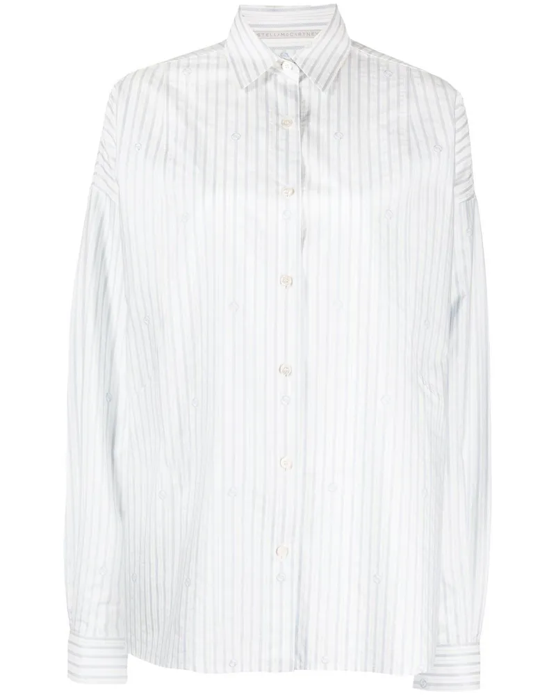 Stella McCartney Gestreiftes Hemd - Weiß Weiß