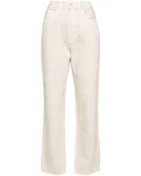 SLVRLAKE Straight-Leg-Jeans mit hohem Bund Nude