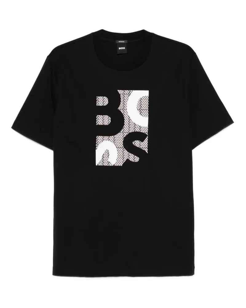HUGO BOSS T-Shirt mit Logo-Detail - Schwarz Schwarz