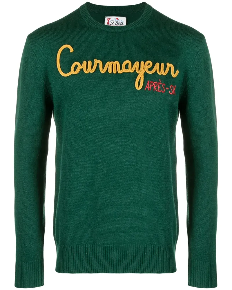 MC2 Saint Barth Pullover mit "Courmayeur Après Ski"-Stickerei - Grün Grün