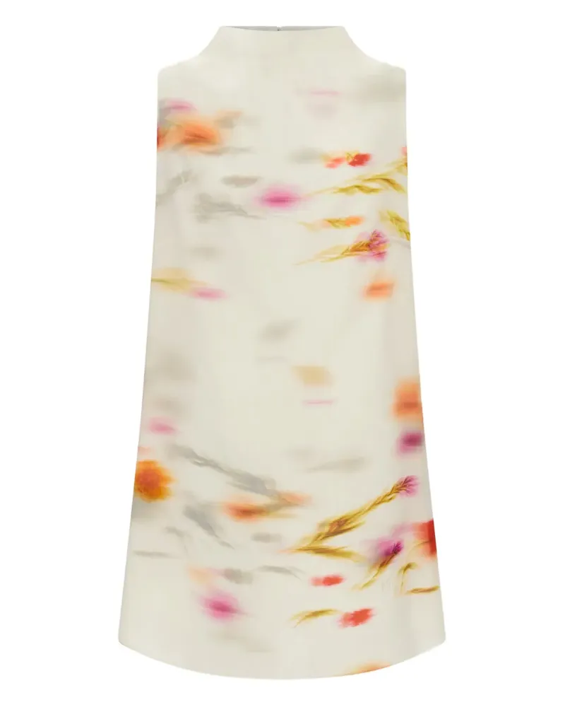 Ferragamo Minikleid mit Blossom-Print - Weiß Weiß