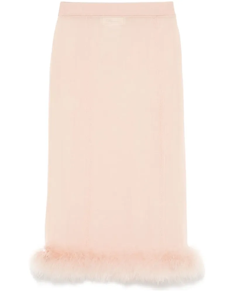 Blumarine Semi-transparenter Midirock - Rosa Rosa