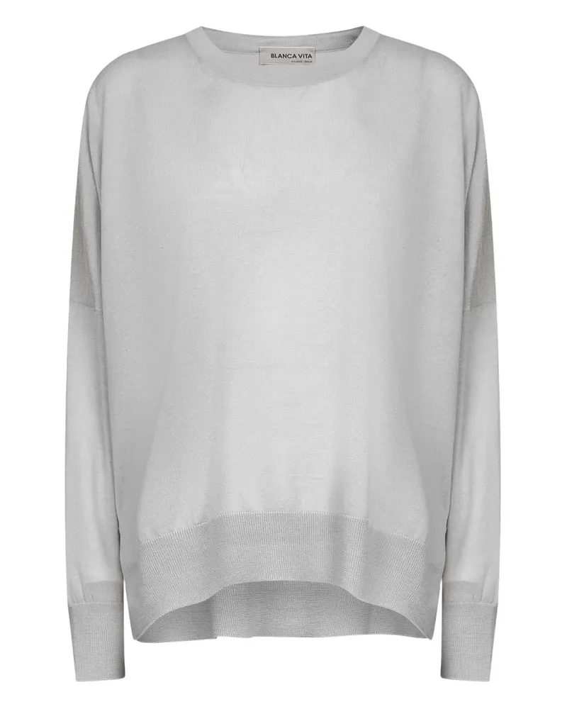 Blanca Pullover mit Rundhalsausschnitt - Grau Grau