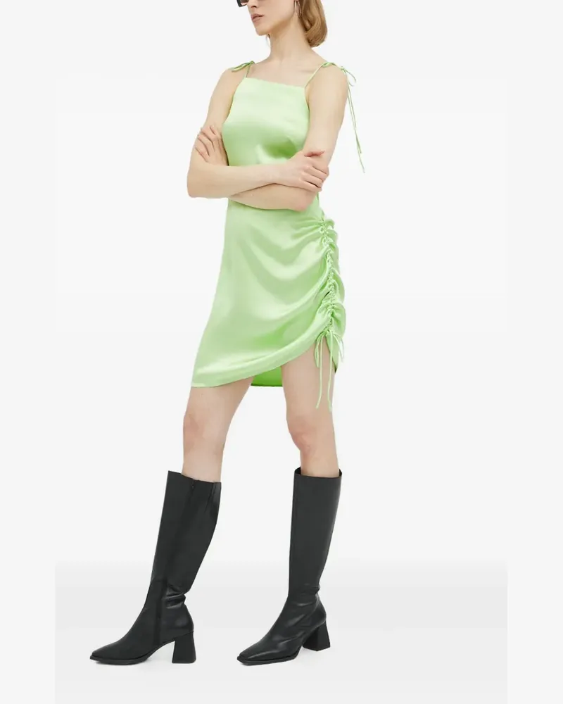 Résumé tie-strap gathered dress - Grün Grün