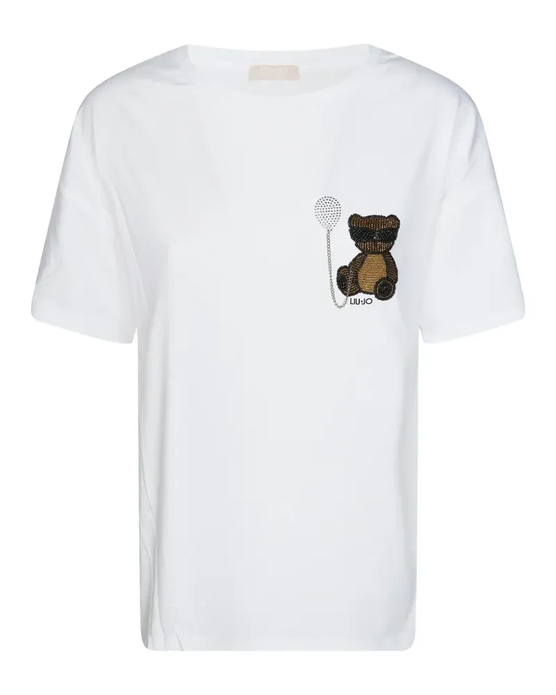 Liu Jo T-Shirt mit Patch - Weiß Weiß