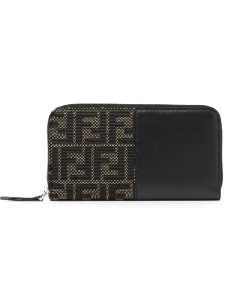 Fendi FF jacquard zip around wallet - Schwarz Schwarz
