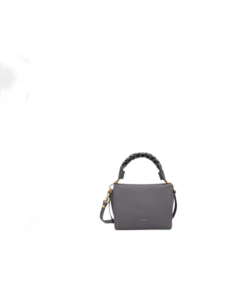 Coccinelle small Boheme braided-handle tote bag - Grau Grau