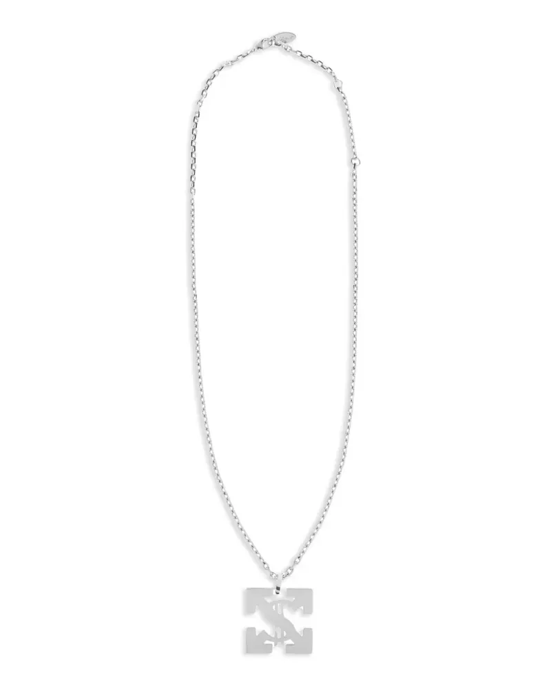 OFF-WHITE Halskette mit Pfeilanhänger - Silber Silber