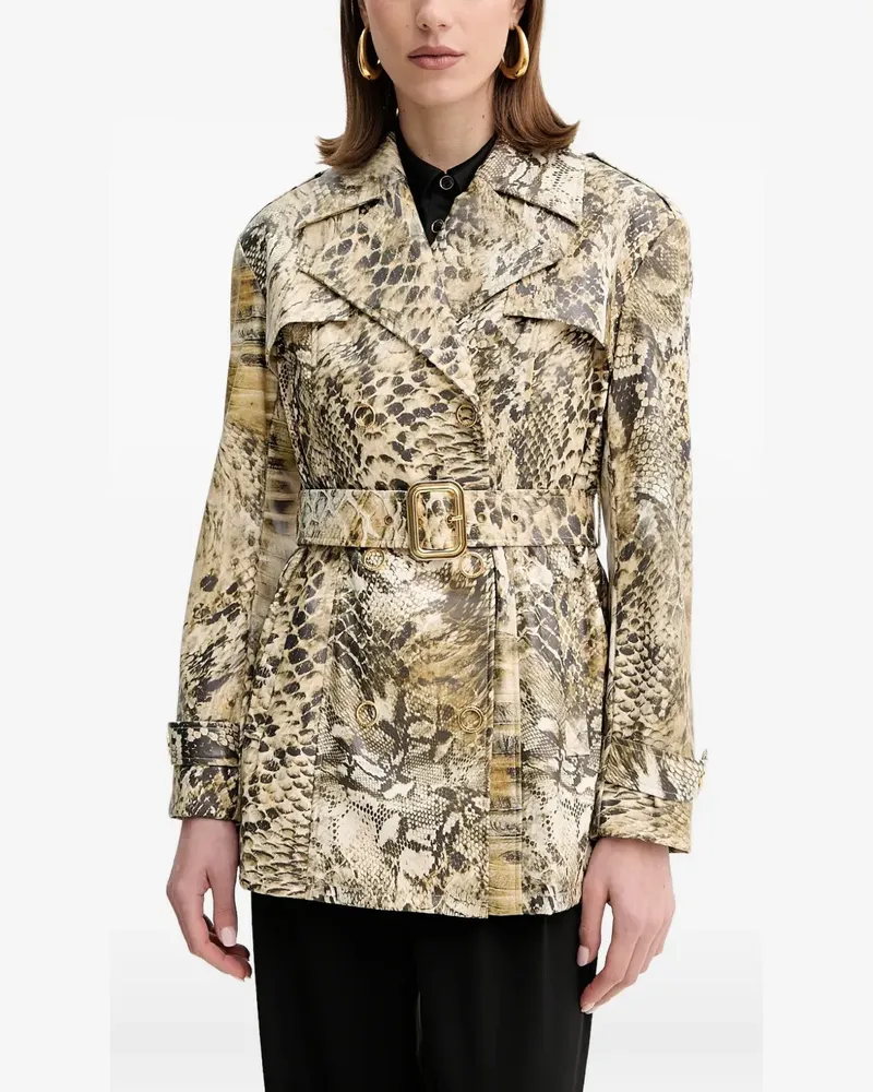 MARCIANO Los Angeles Gürtel-Mantel mit Schlangenmuster - Nude Nude