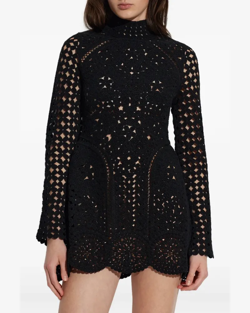 Cult Gaia Gehäkeltes Jemma Kleid - Schwarz Schwarz