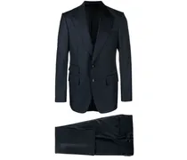 Anzug mit steigendem Revers - Blau