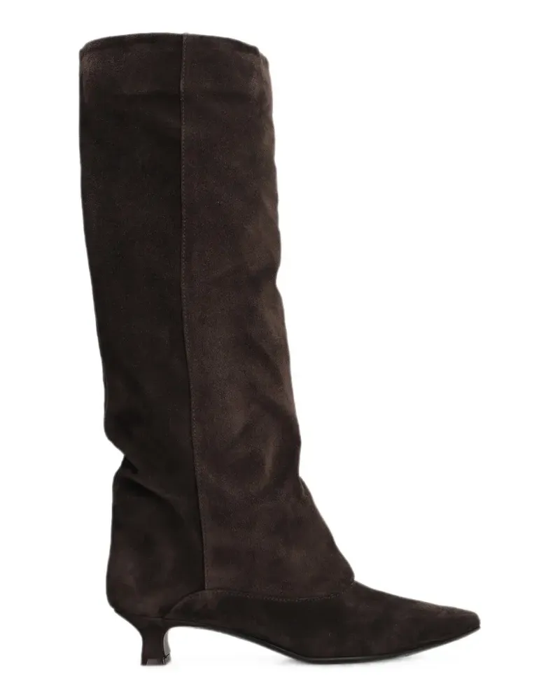 The Seller Wildlederstiefel mit mandelförmiger Kappe - Braun Braun