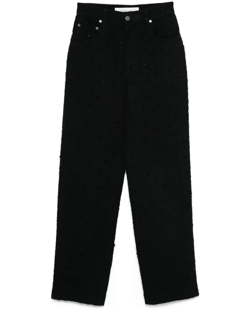 Golden Goose Hose mit Kristallverzierung - Schwarz Schwarz