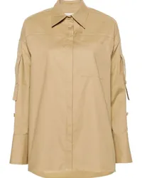 3.1 phillip lim Hemd mit gerafften Ärmeln Nude