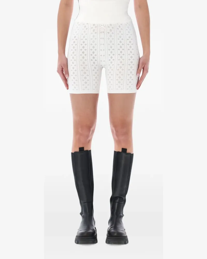 J.W.Anderson Shorts mit Pointelle-Schleife - Weiß Weiß