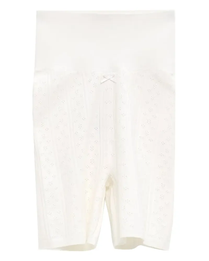 J.W.Anderson Shorts mit Pointelle-Schleife - Weiß Weiß