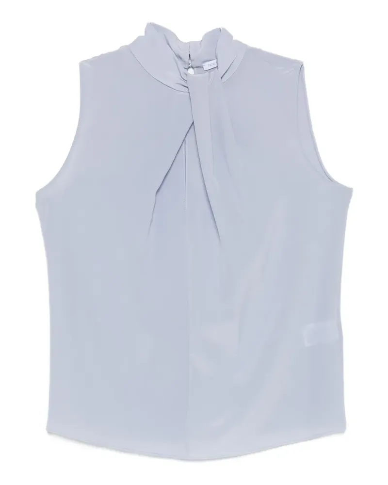 Patrizia Pepe Stehkragen-Bluse mit Faltendetail - Blau Blau