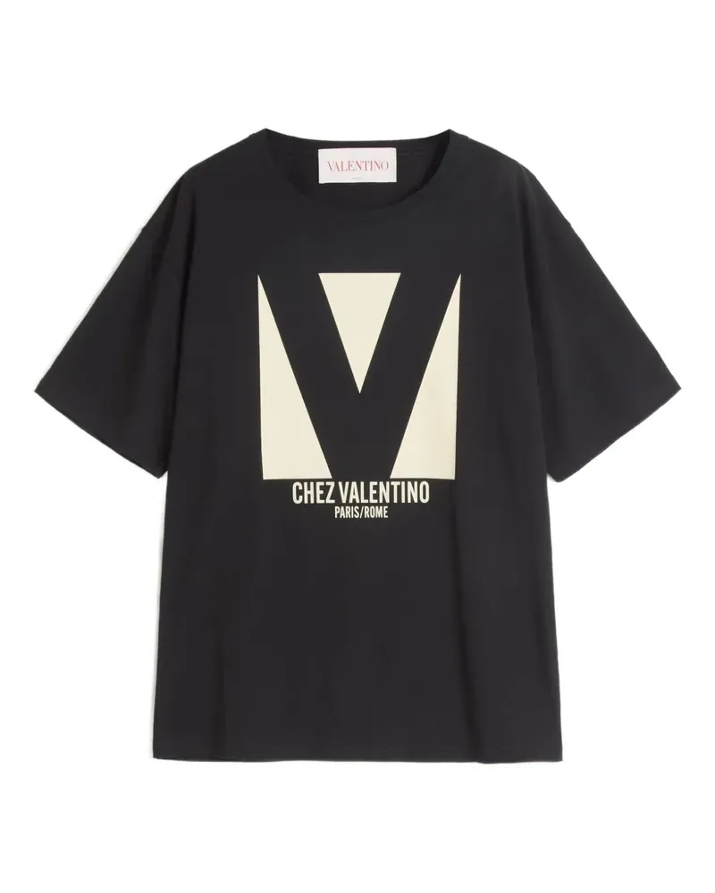 Valentino Garavani T-Shirt mit Chez-Print - Schwarz Schwarz