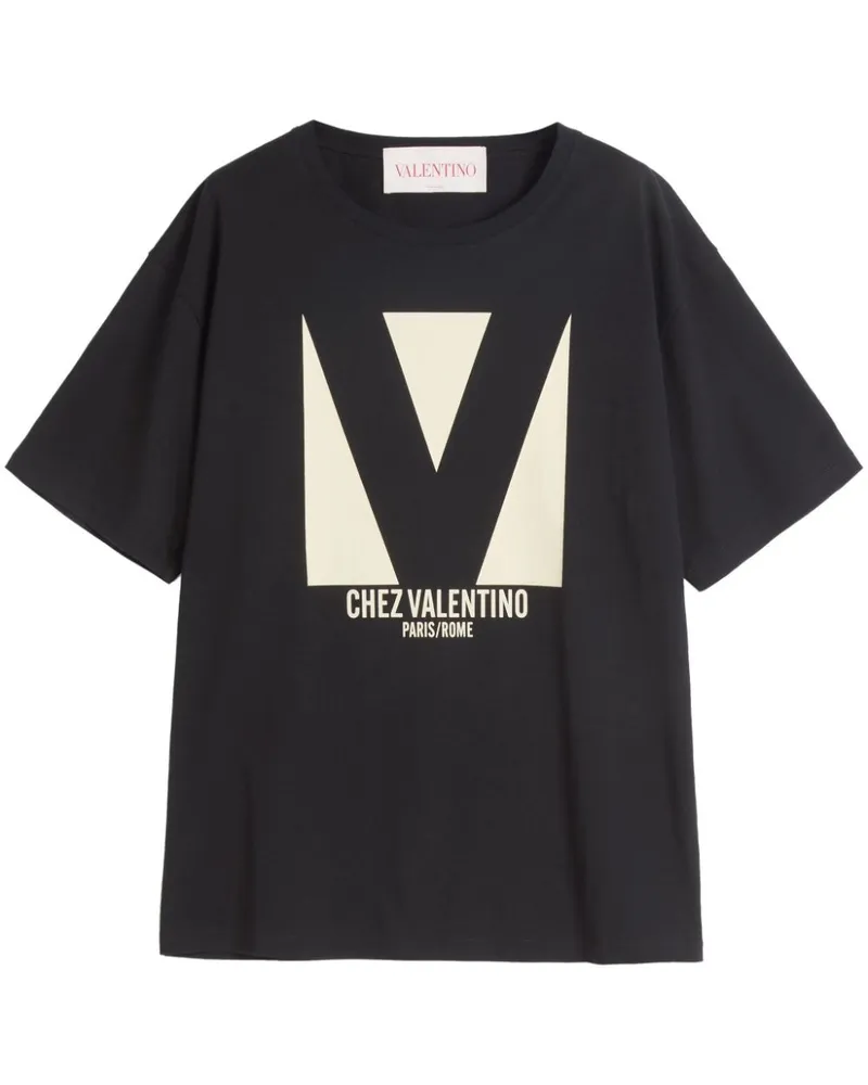 Valentino Garavani T-Shirt mit Chez-Print - Schwarz Schwarz