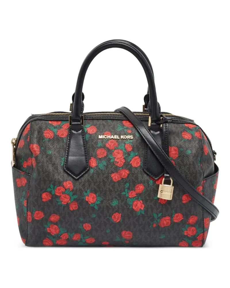 Michael Kors Große Hayes Reisetasche mit Rosen-Print - Schwarz Schwarz