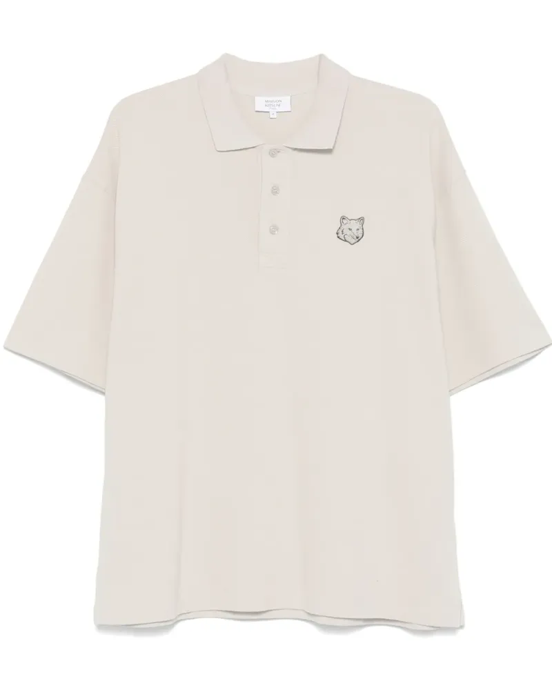 Kitsuné Poloshirt mit Bold Fox Head-Patch - Nude Nude