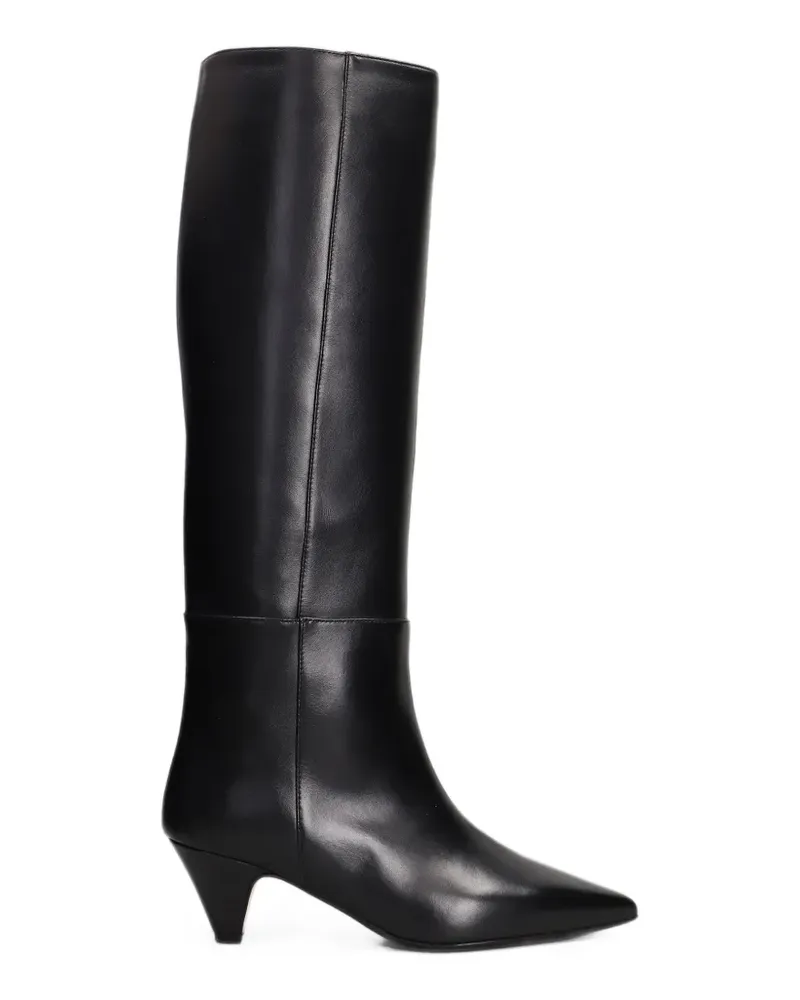 Anna F. Kniehohe Stiefel mit spitzer Kappe - Schwarz Schwarz