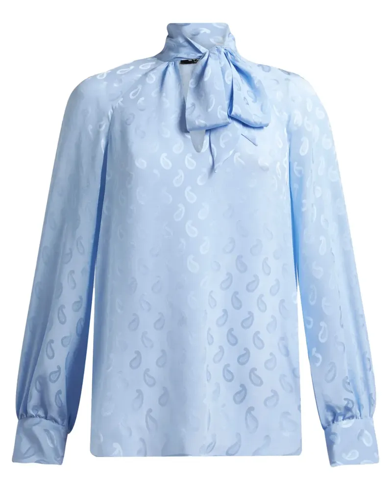 Etro Seidenbluse aus Paisley-Jacquard - Blau Blau