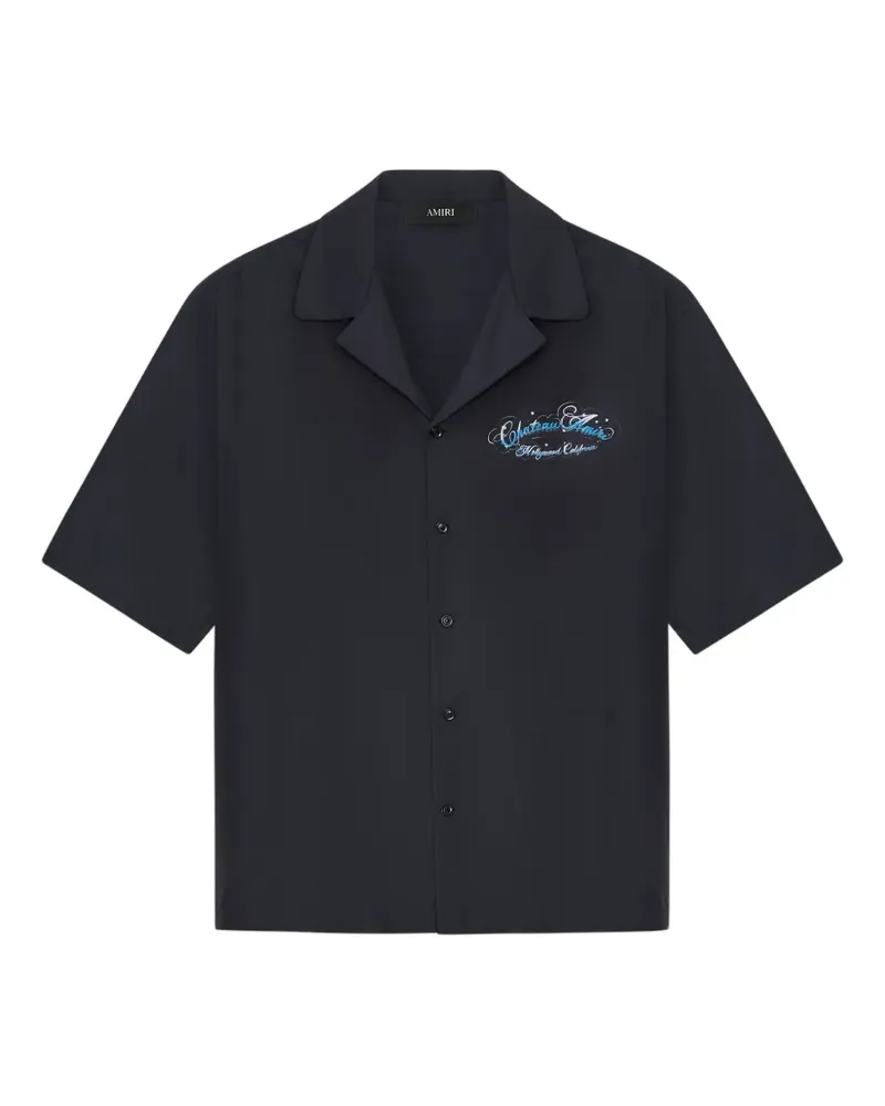 Amiri Hemd mit Logo-Detail - Blau Blau