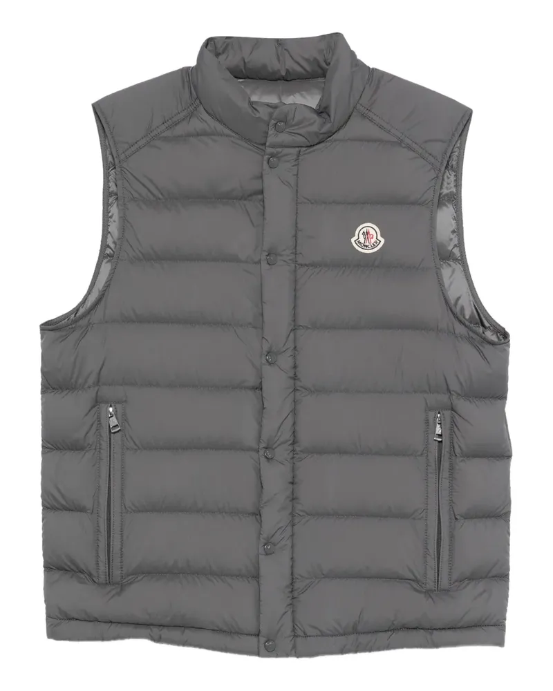 Moncler zip quilted gilet - Grau Grau