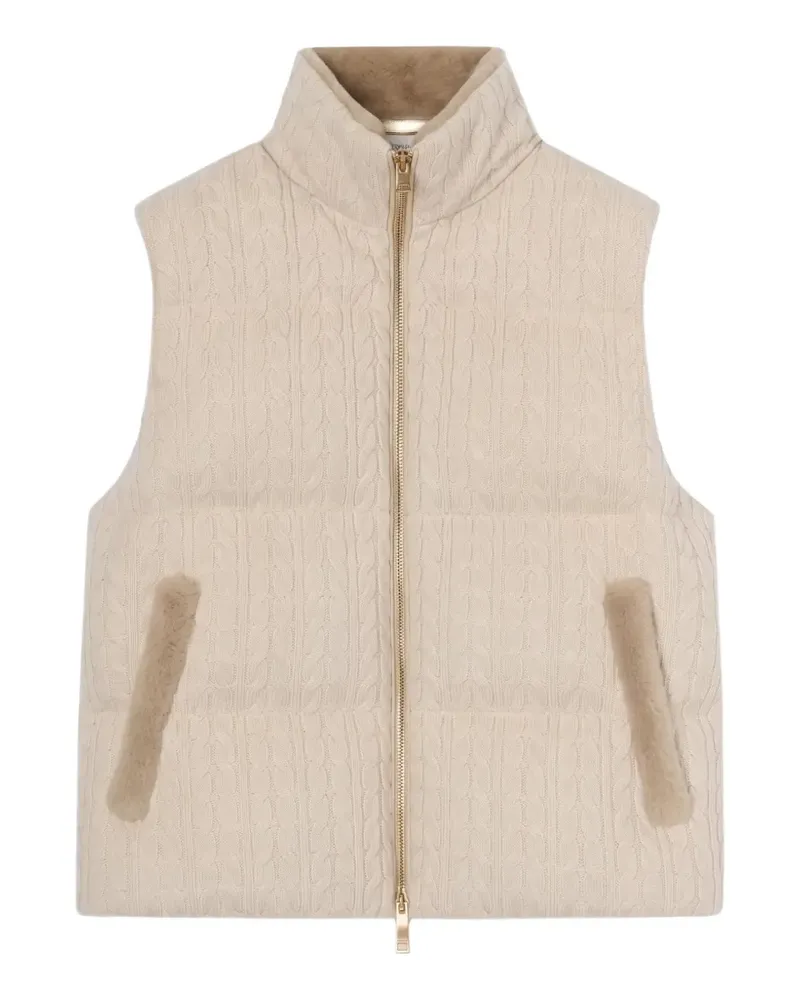 AGNONA Gestrickte Jacke - Nude Nude