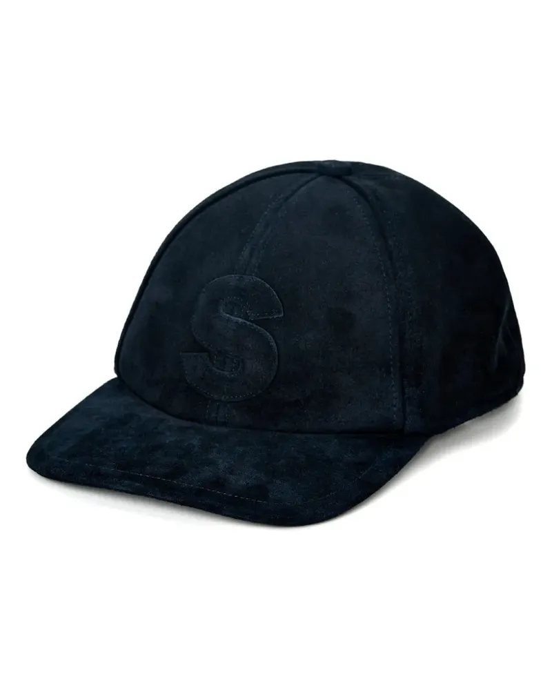 Sacai suede initial baseball hat - Blau Blau