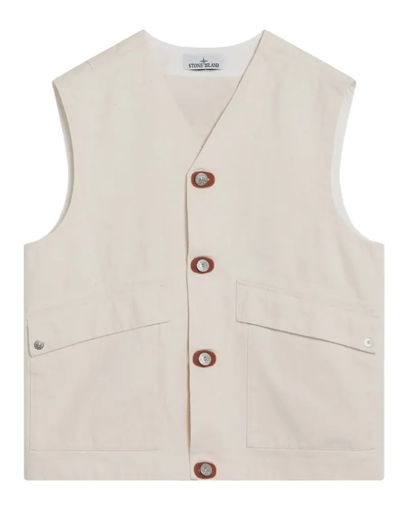 Stone Island button-up gilet - Nude Nude