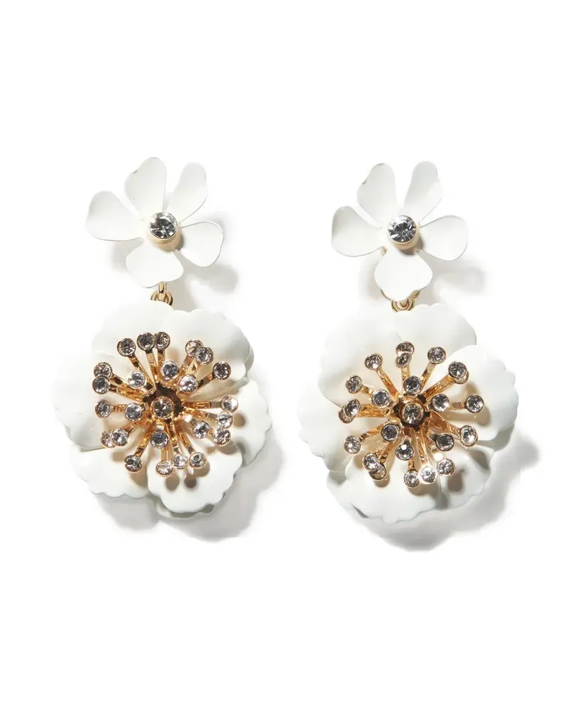 Carolina Herrera New York floral dangle earrings - Gold Gold