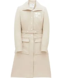 Courrèges Trenchcoat mit Logo-Patch Nude