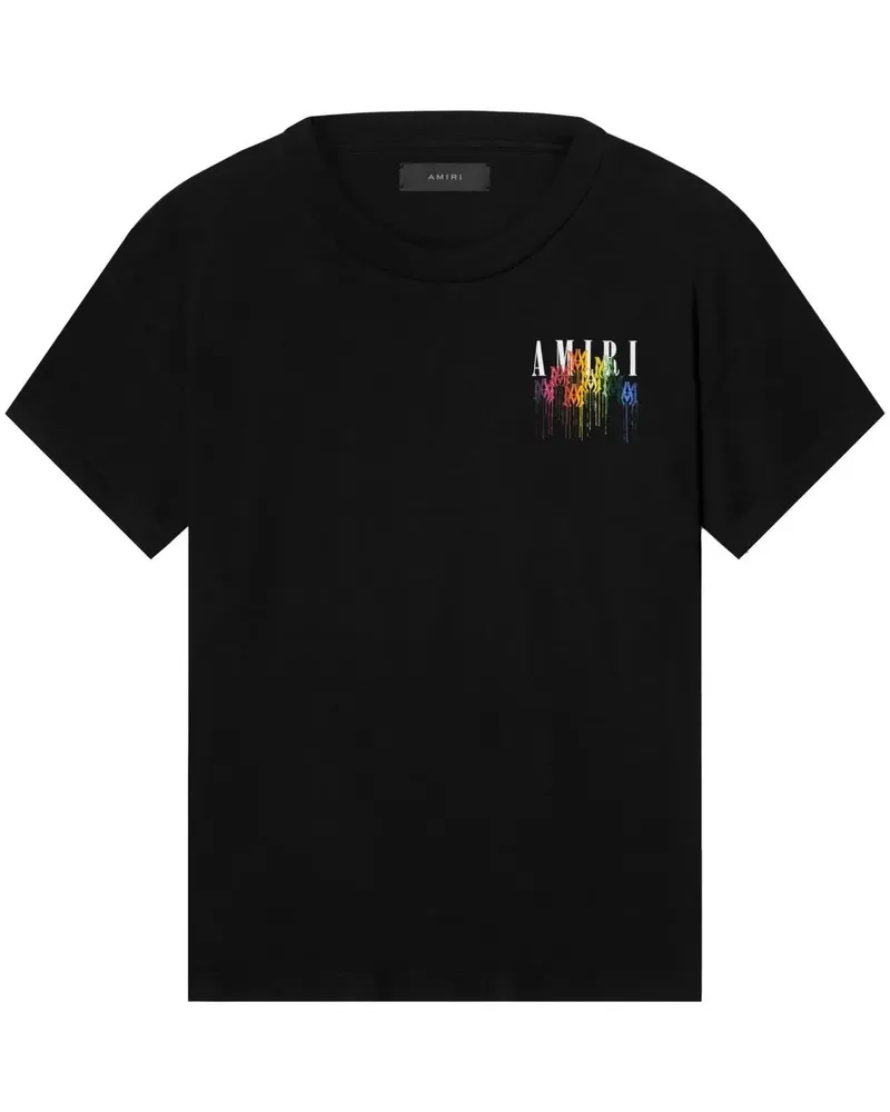 Amiri T-Shirt mit tropfendem Logo-Print - Schwarz Schwarz