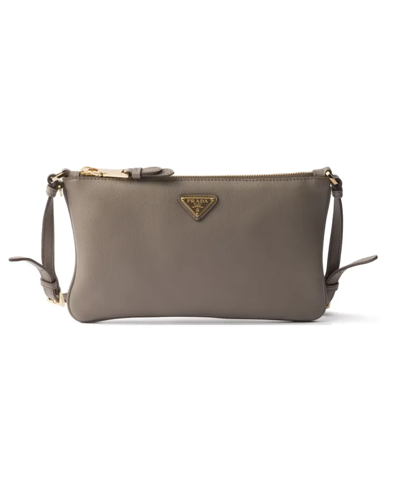 Prada Mini-Tasche aus Leder - Grau Grau